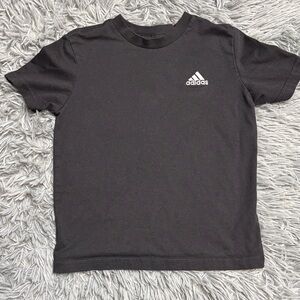 Adidas Kids Tee in Black with White Logo